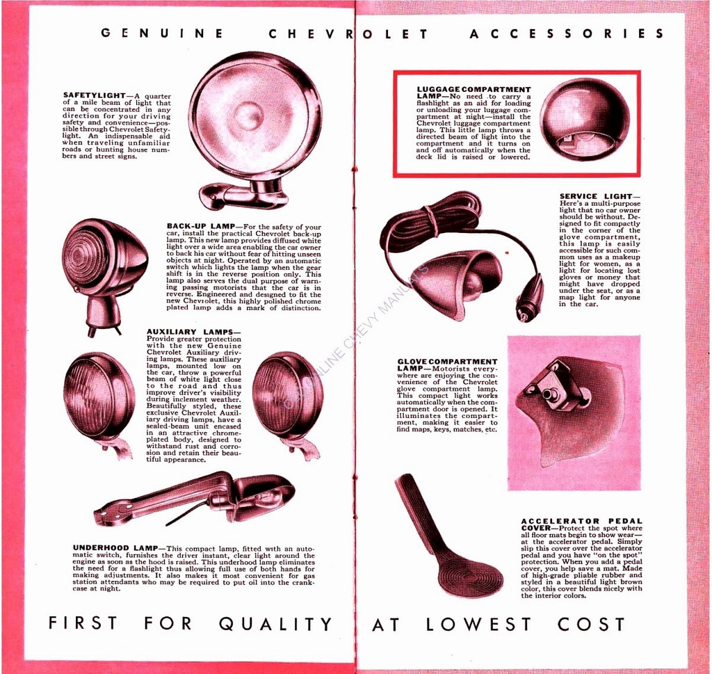 1949 Chevrolet Accessories Booklet Page 6